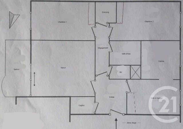 Appartement F3 à louer - 3 pièces - 75.51 m2 - OULLINS - 69 - RHONE-ALPES - Century 21 Grande Rue