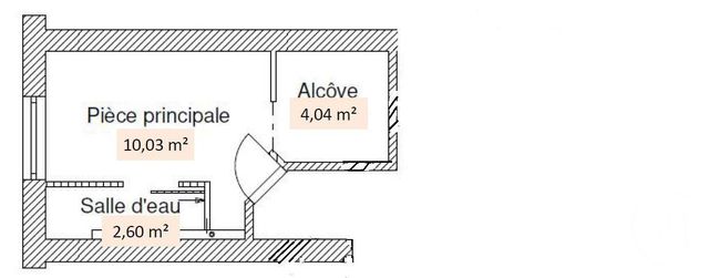 Appartement F1 à louer - 1 pièce - 16.67 m2 - LYON - 69008 - RHONE-ALPES - Century 21 Grande Rue