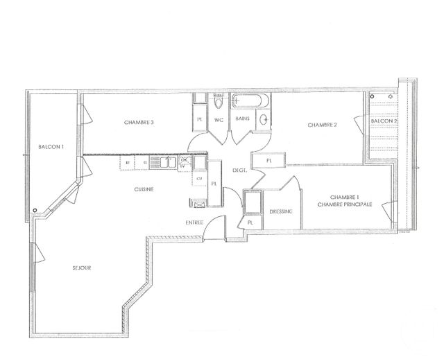 Appartement F4 à louer - 4 pièces - 90.88 m2 - LYON - 69003 - RHONE-ALPES - Century 21 Grande Rue