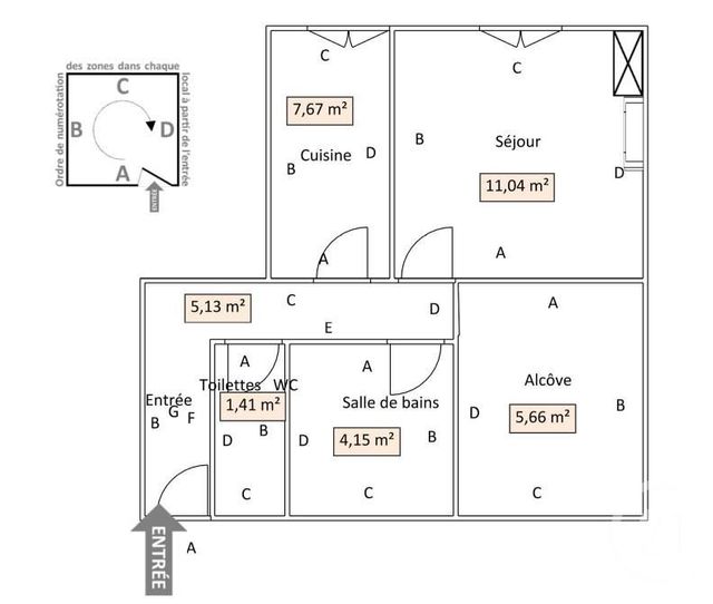 Appartement T1 à louer - 1 pièce - 35.06 m2 - LYON - 69006 - RHONE-ALPES - Century 21 Grande Rue